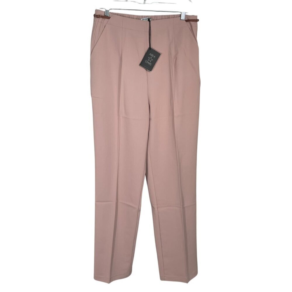 Area Stars Everly High Waist Blush Pink Stretch Trousers NWT Size Large - Picture 2 of 15
